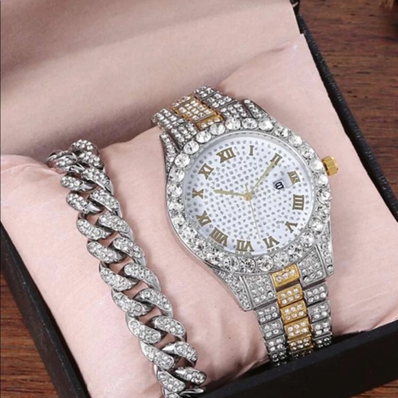 Men’s jewelry watch bracelet set - Picture 2 of 3
